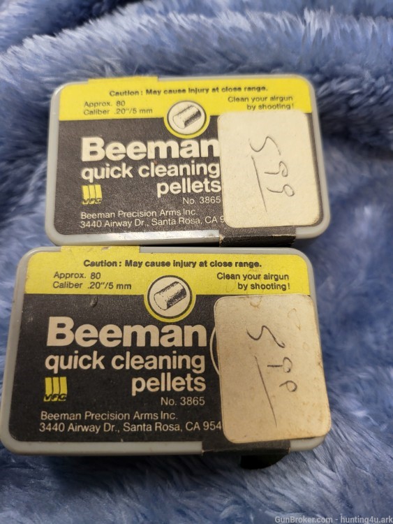 Beeman Quick Cleaning Pellets #3865 .20"/5mm 2 boxes 80ct each-img-0