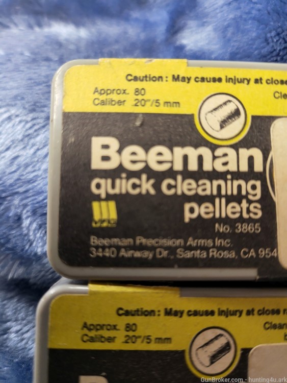 Beeman Quick Cleaning Pellets #3865 .20"/5mm 2 boxes 80ct each-img-2