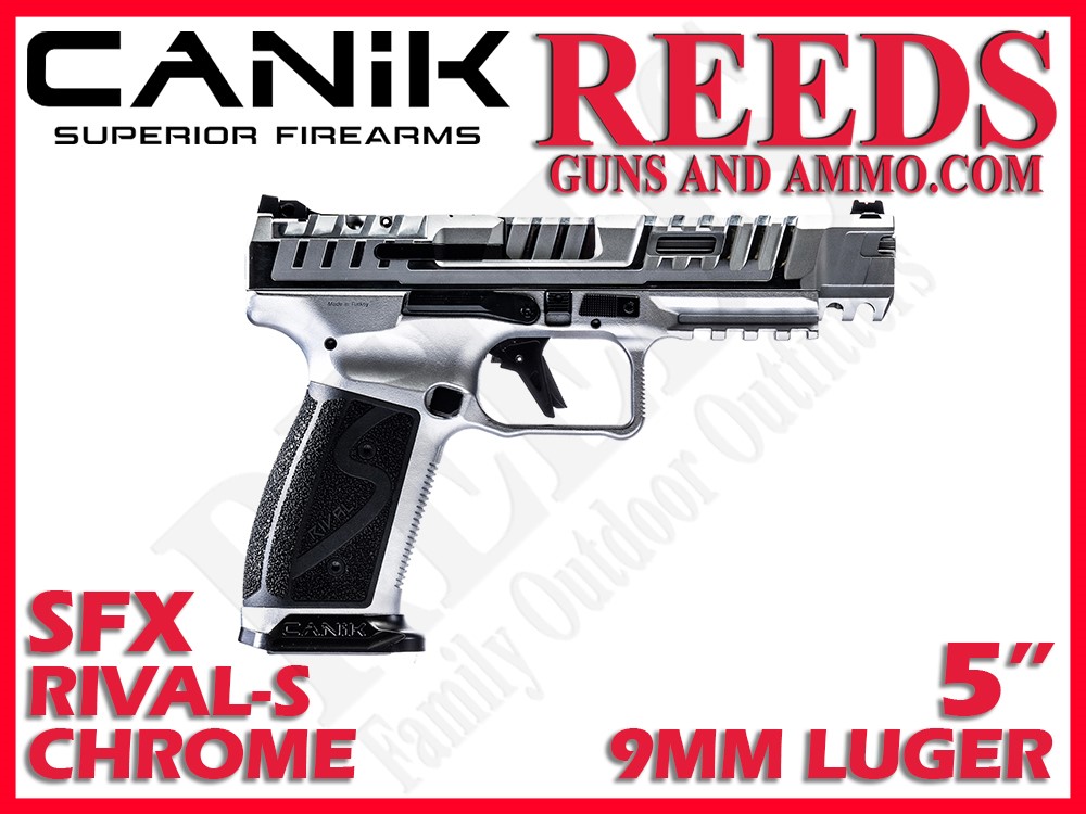 Canik SFx Rival-S Chrome 9mm 5in 2-18Rd Mags HG7010C-N-img-0