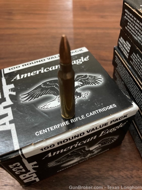 .223 5.56 x 45mm 55 Gr FMJ Federal American Eagle 300 Rounds Tactical XM193-img-1
