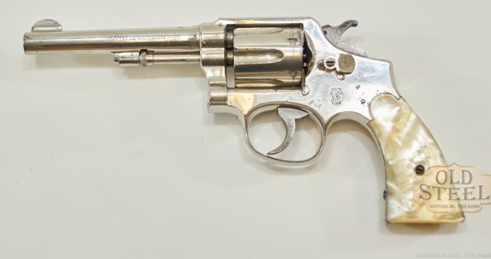 Smith and Wesson Hand Ejector .32-20 Pre Model 10 C&R Nickel Plated-img-0