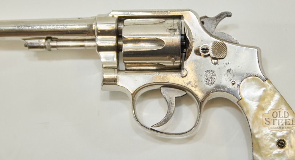 Smith and Wesson Hand Ejector .32-20 Pre Model 10 C&R Nickel Plated-img-3