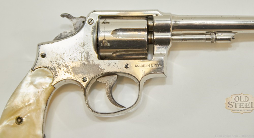 Smith and Wesson Hand Ejector .32-20 Pre Model 10 C&R Nickel Plated-img-7