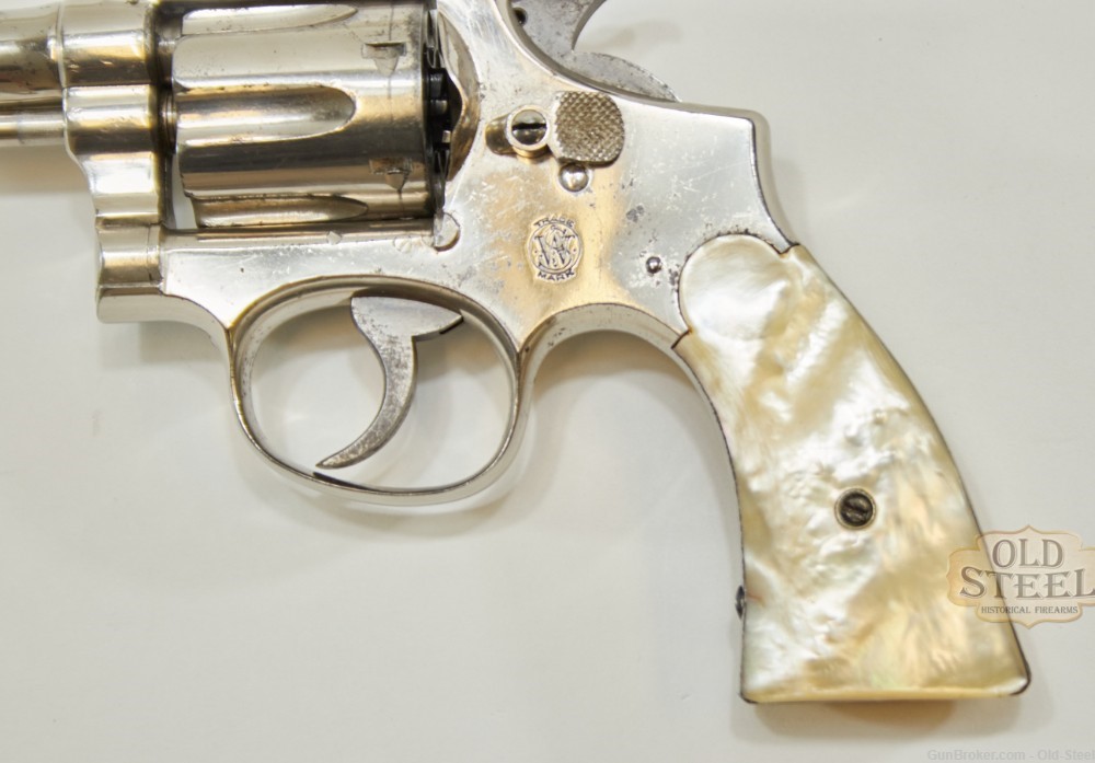 Smith and Wesson Hand Ejector .32-20 Pre Model 10 C&R Nickel Plated-img-4