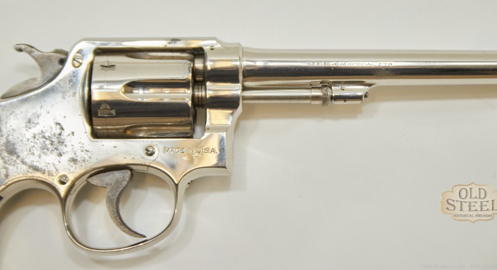 Smith and Wesson Hand Ejector .38 S&W Pre Model 10 C&R Nickel Plated-img-8