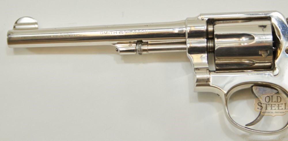 Smith and Wesson Hand Ejector .38 S&W Pre Model 10 C&R Nickel Plated-img-3