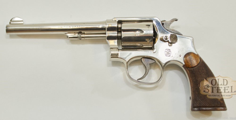 Smith and Wesson Hand Ejector .38 S&W Pre Model 10 C&R Nickel Plated-img-0
