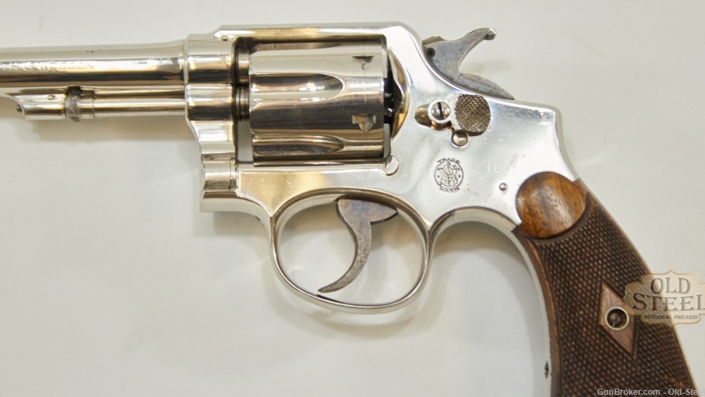 Smith and Wesson Hand Ejector .38 S&W Pre Model 10 C&R Nickel Plated-img-4