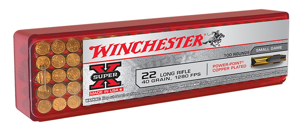 Winchester Super X 22lr Power Point 40gr 1280 fps 100 Pack-img-1