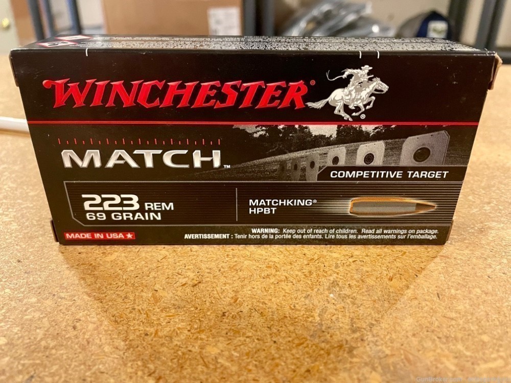 Winchester Match .223 Rem 69 grain 20 rounds/box-img-0