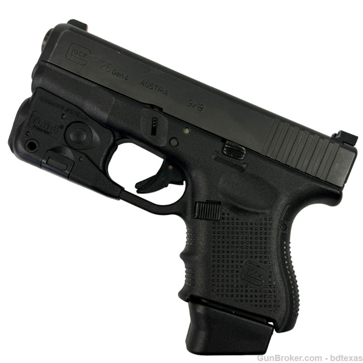 Pre-owned Glock 26 Gen 4 Pistol 9mm Tru-glo Sights Sreamlight TLR6-img-2