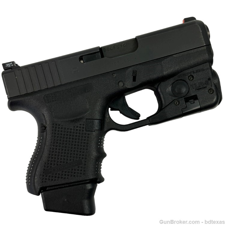 Pre-owned Glock 26 Gen 4 Pistol 9mm Tru-glo Sights Sreamlight TLR6-img-1