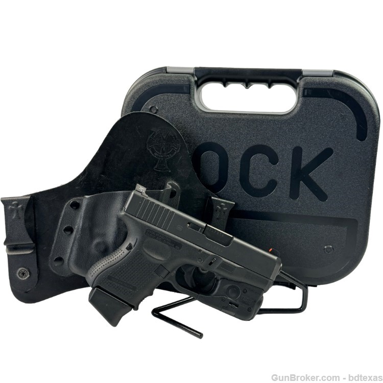 Pre-owned Glock 26 Gen 4 Pistol 9mm Tru-glo Sights Sreamlight TLR6-img-0