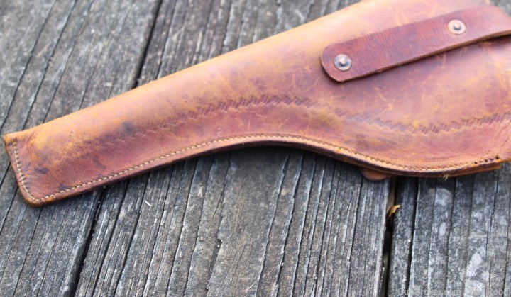 Late 1800's Russet "Slim Jim" Style Holster-img-8
