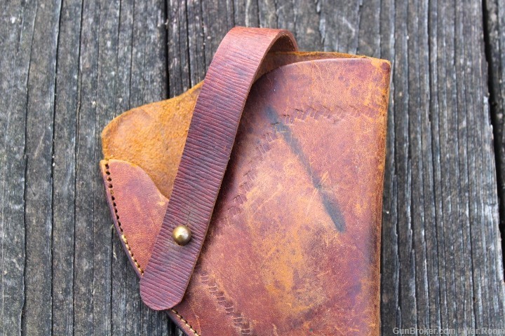 Late 1800's Russet "Slim Jim" Style Holster-img-1