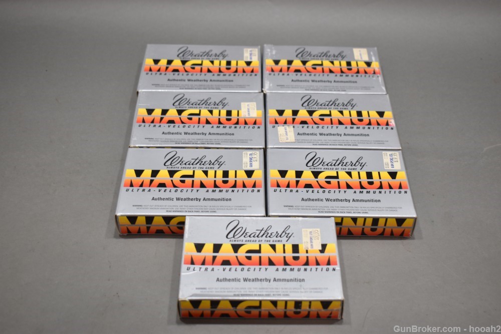 7 Boxes 140 Rds 224 Weatherby Magnum Wby Mag 55 G Spire Point Ammunition -img-0