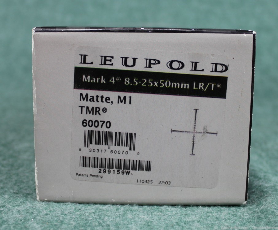 Leupold Mark 4 8.5-25x50mm LR/T Matte M1 TMR Rifle Scope W/ McMillan Rings-img-1