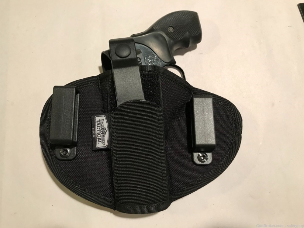 Uncle Mike's Tactical AMBI IWB/OWB Pancake Holster S&W 1 7/8" -3" J Frame-img-1