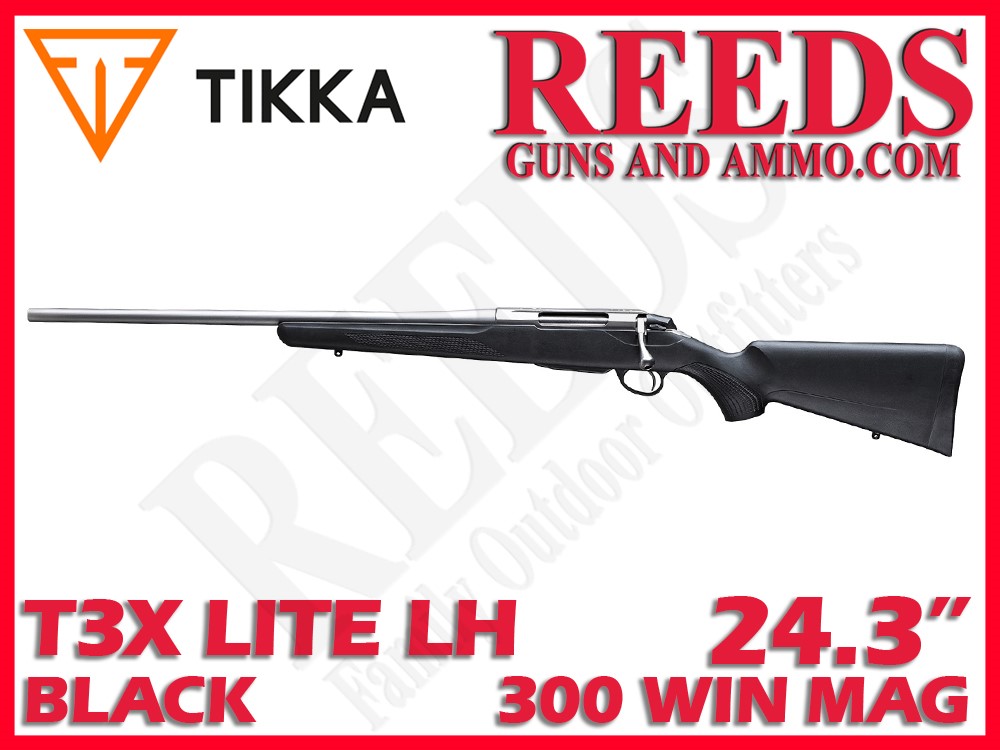 Tikka T3X Lite Left Hand Black Stainless 300 Win Mag 24.3in JRTXB431R10-img-0