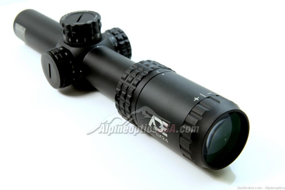 ADE 1-6x24 SFP Rifle Scope with Illuminated Mil Dash Reticle inc 30mm rings-img-4