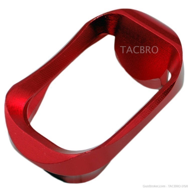 TACBRO Red Anodized Aluminum Flared Magwell For Glock 17/34 - Gen 5 G17 G34-img-2