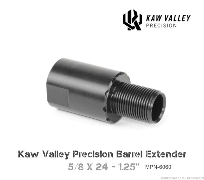 Kaw Valley Precision Barrel Extender – 1.25" 5/8×24-img-0