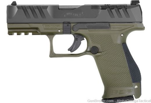 WALTHER PDP COMPACT 9MM 4" FS 15-SHOT GREEN POLYOMER FRAME-img-0