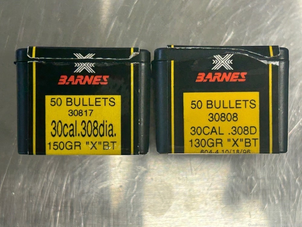 Barnes .308 Dia Bullet Lot 130gr & 150gr-img-0