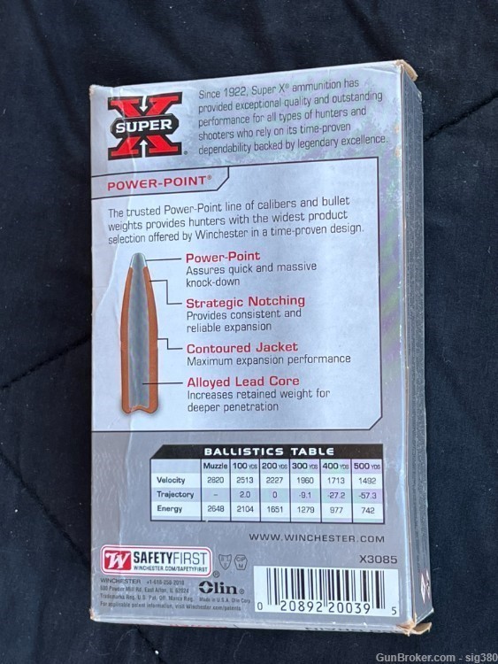 WINCHESTER SUPER X 308 WIN, 150GR, POWER POINT AMMO-img-3