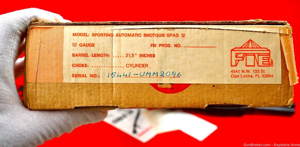 Rare & Iconic Franchi Spas-12 Folding Stock Box & Original Receipt ANIB-img-2