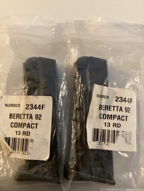 2 Factory Beretta 92 Compact Magazines 9mm 13rd-img-6
