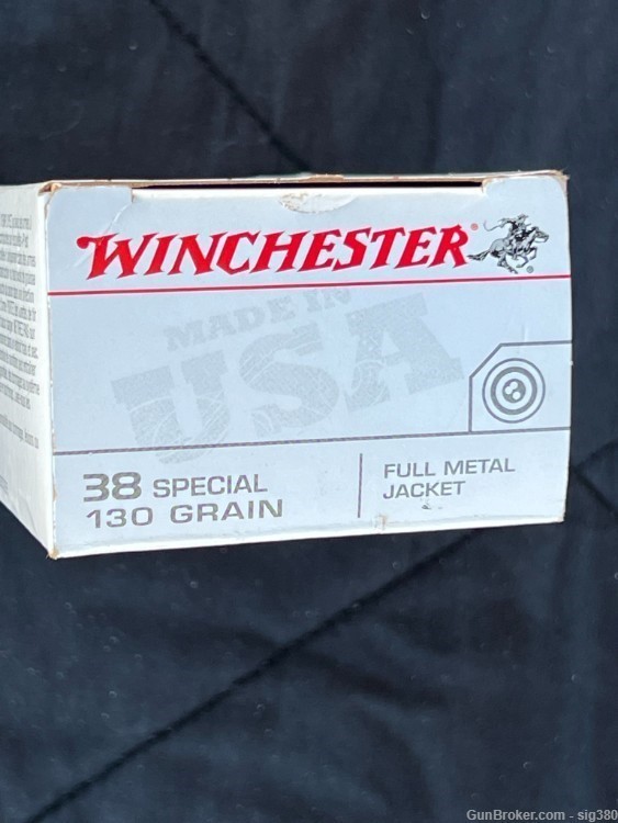 WINCHESTER TARGET 38 SPECIAL, 130 GR, FULL METAL JACKET AMMO, 50RDS-img-3