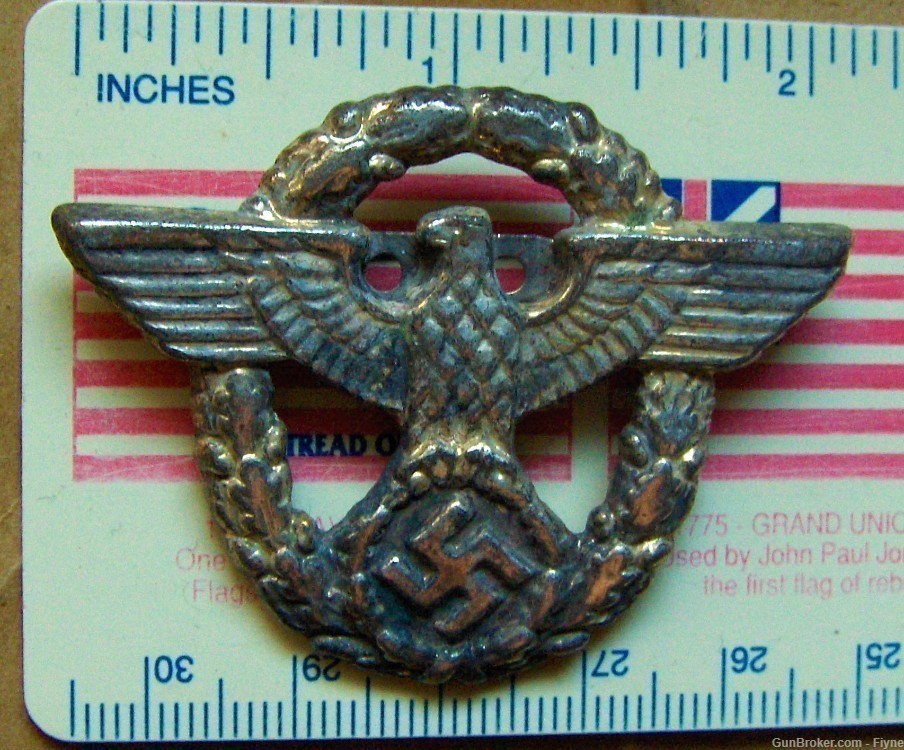 German Third Reich Police cockade/Badge REPRODUCTION WWII swastika-img-0
