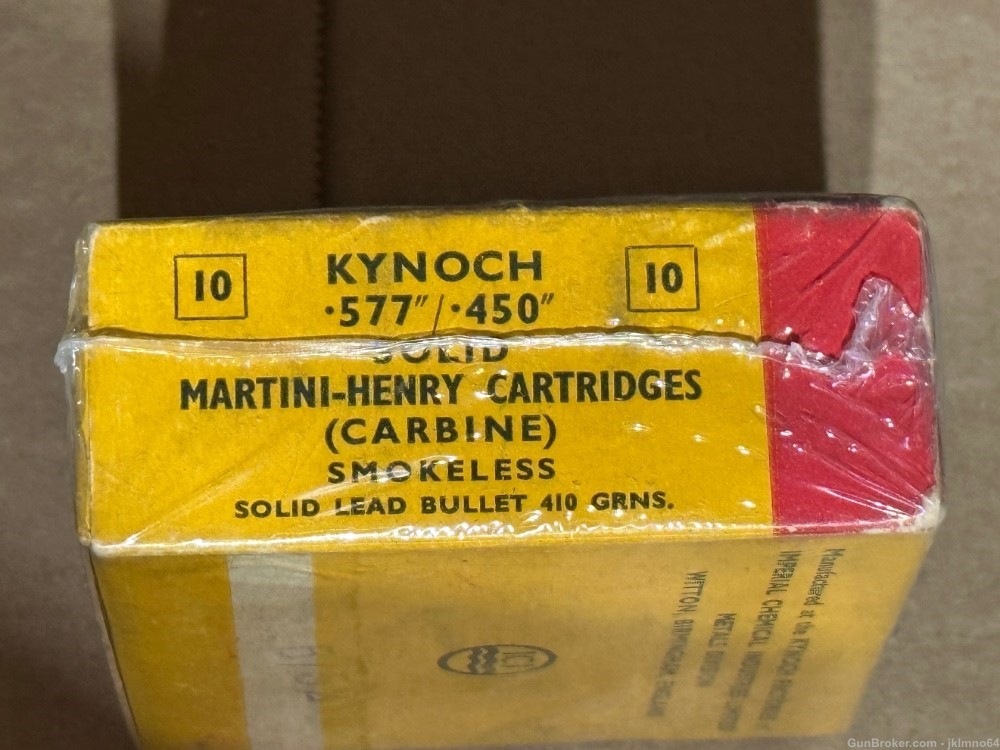 10 rounds Kynoch .577/450 410gr lead bullet ammo for Martini-Henry Rifle-img-1