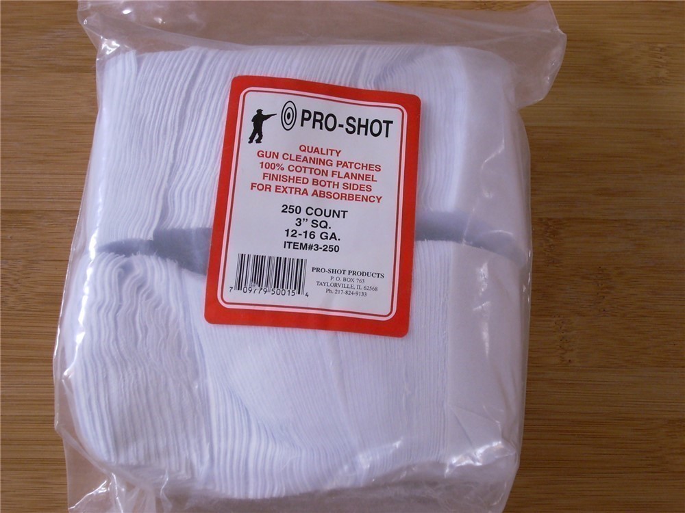 Pro-shot 3" square cleaning patches-img-0