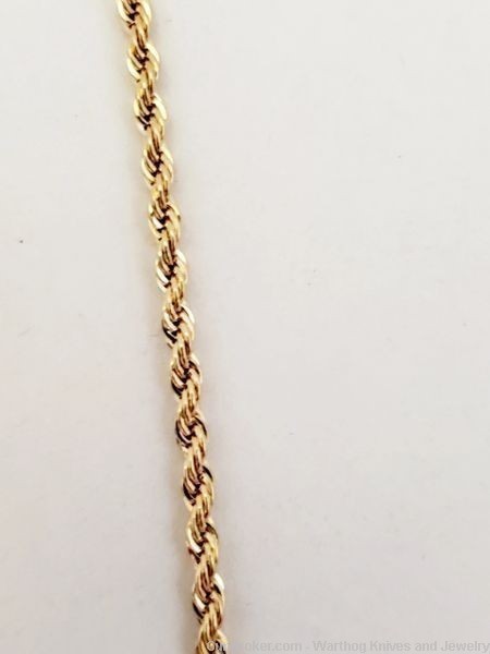 Goldfather's Jewelry.24K Gold Layered Pendant & 2mm 22" Chain. UNISEX. GF1-img-3