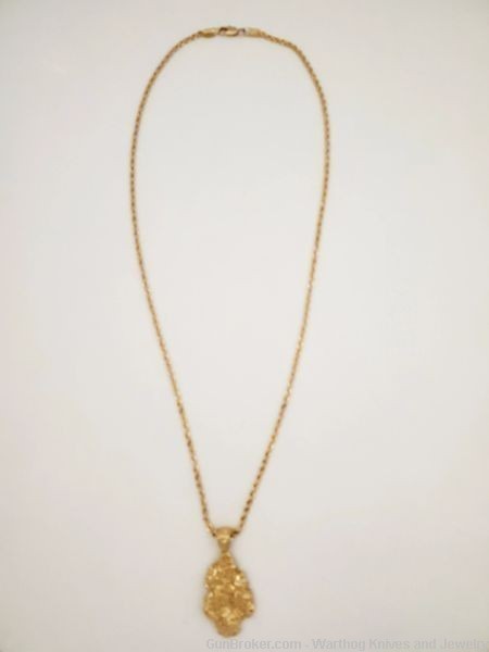 Goldfather's Jewelry.24K Gold Layered Pendant & 2mm 22" Chain. UNISEX. GF1-img-2