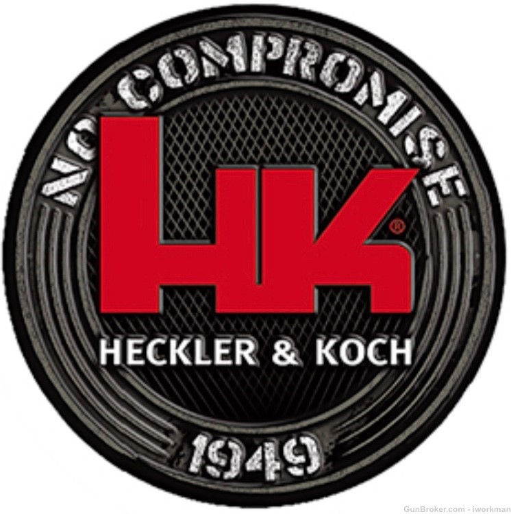 HK Heckler & Koch Metal Sign HK Logo Round 12" Raised Letters  -img-0