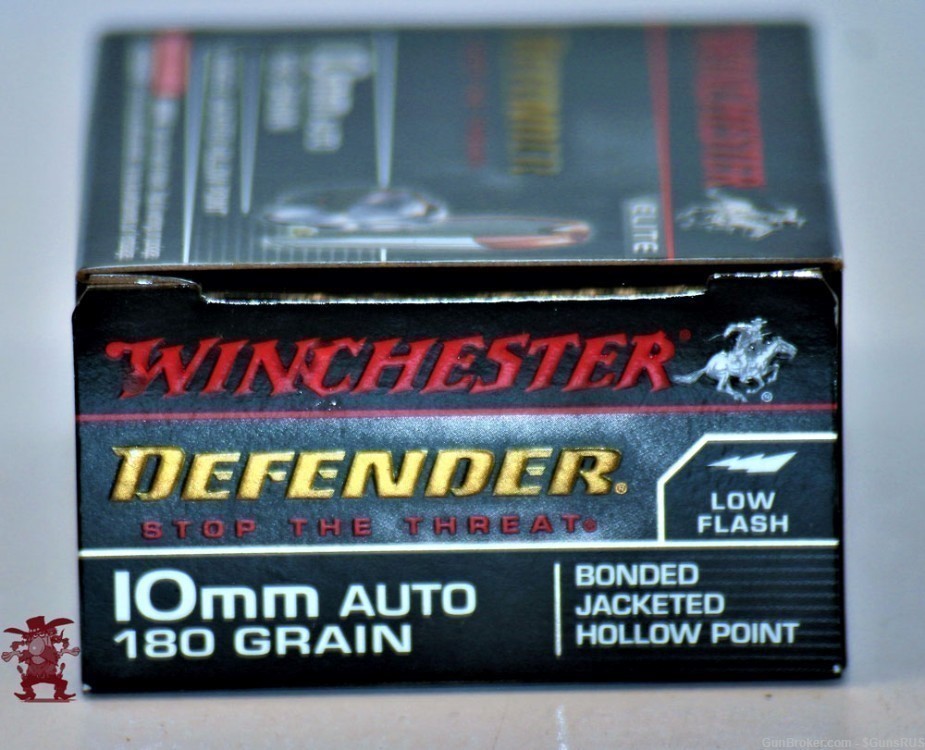 10mm Winchester DEFENDER 10 MM AUTO 180 Gr Bonded Jacketed Hollow Point 20 -img-1
