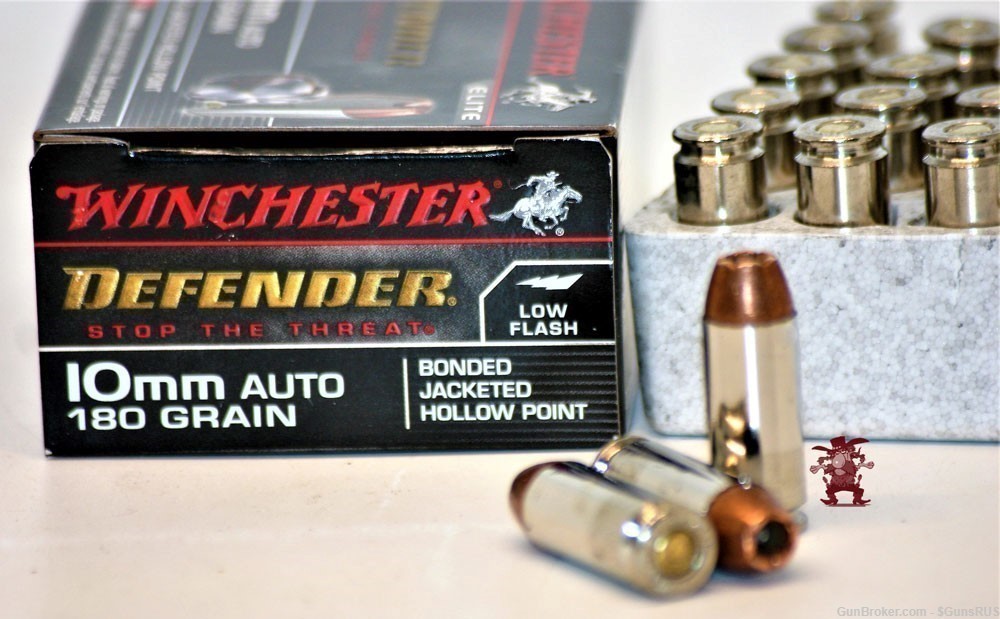 10mm Winchester DEFENDER 10 MM AUTO 180 Gr Bonded Jacketed Hollow Point 20 -img-2