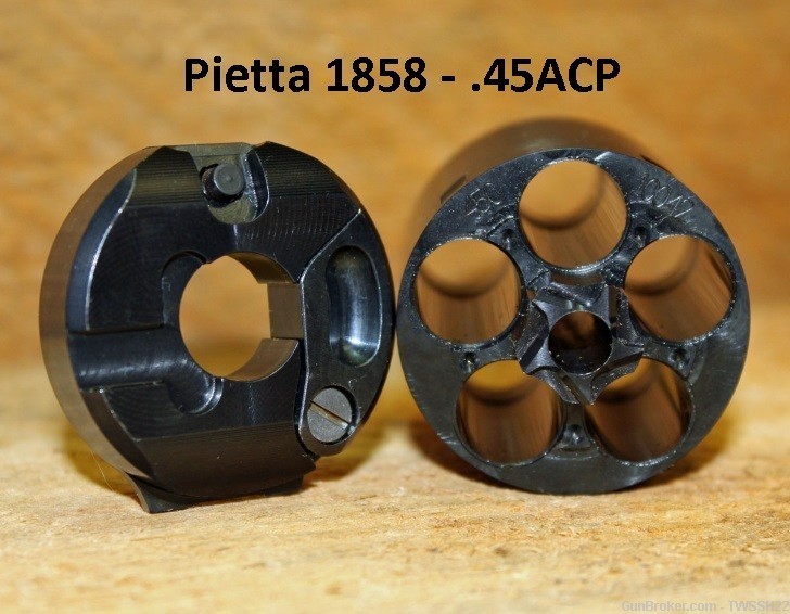 Kirst Konverter for .44 cal Pietta 1858 Remington converts to .45 ACP-img-0