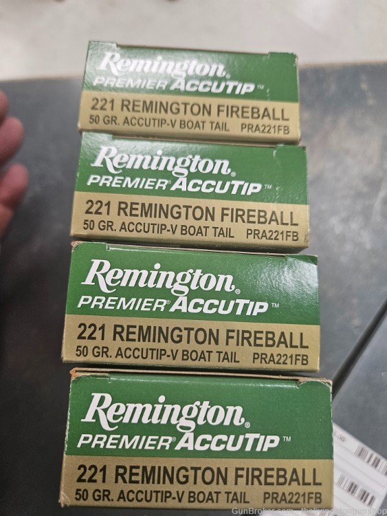 80 rounds of Remington Premier 221 Rem Fireball 50 grain ACCUTIP-V ammo-img-0