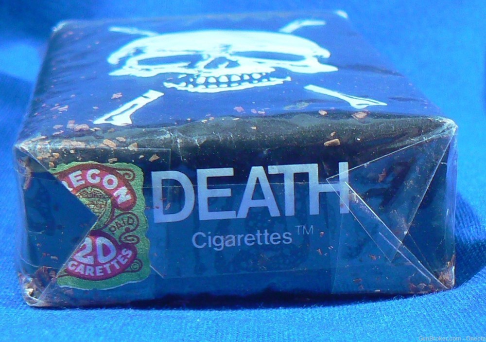 1990's American Death Cigarettes Full Un-opened Pack Rare-img-1