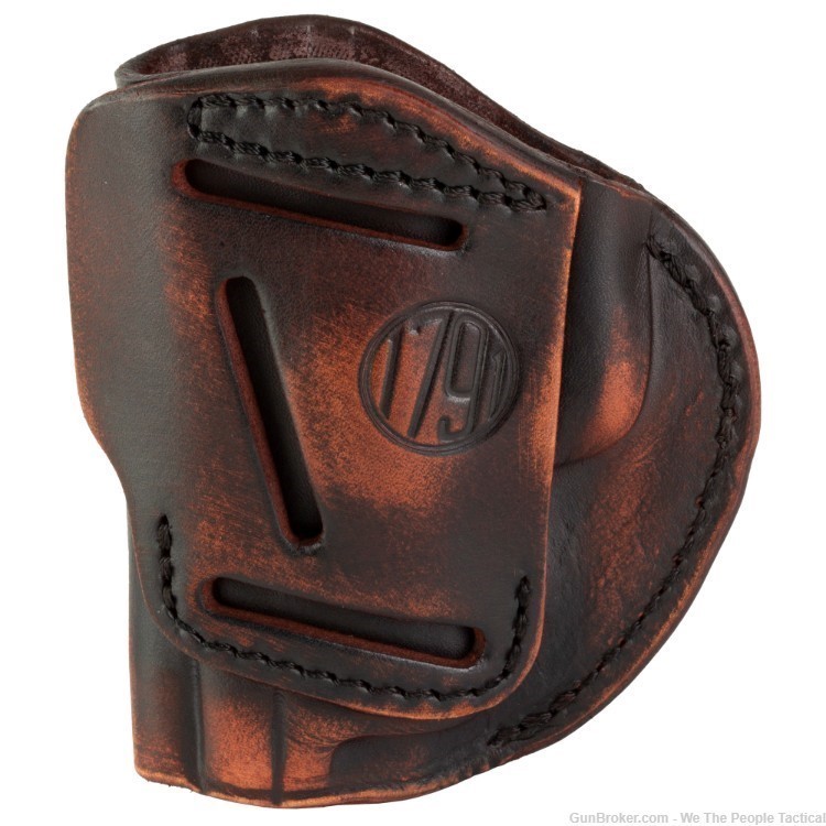 1791 4 Way Holster Size 5 IWB or OWB Holster Vintage Brown Leather NEW-img-0