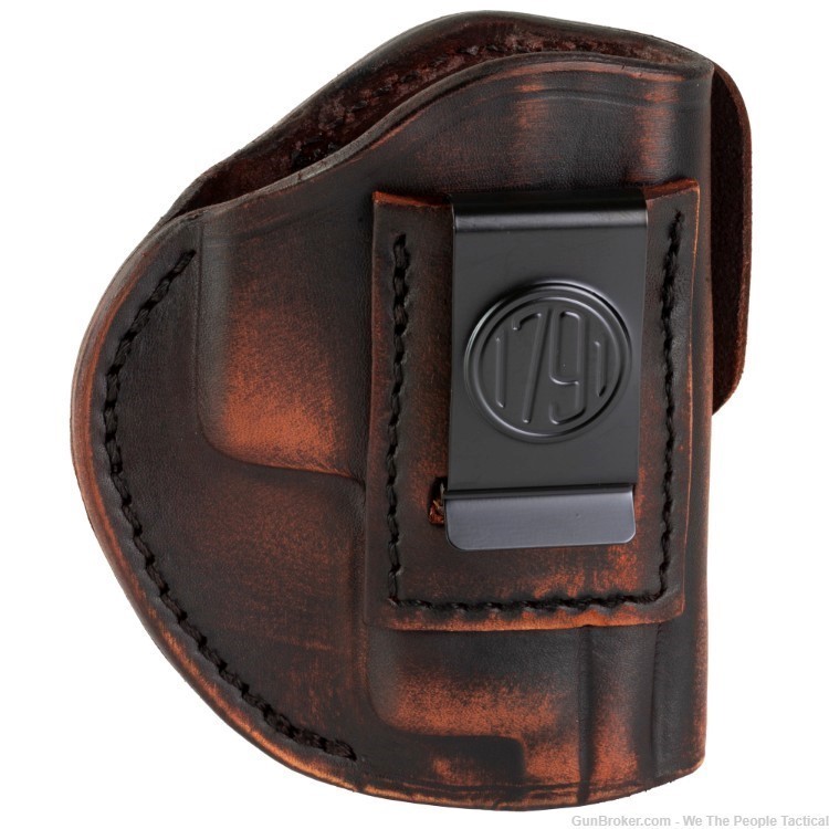 1791 4 Way Holster Size 5 IWB or OWB Holster Vintage Brown Leather NEW-img-2