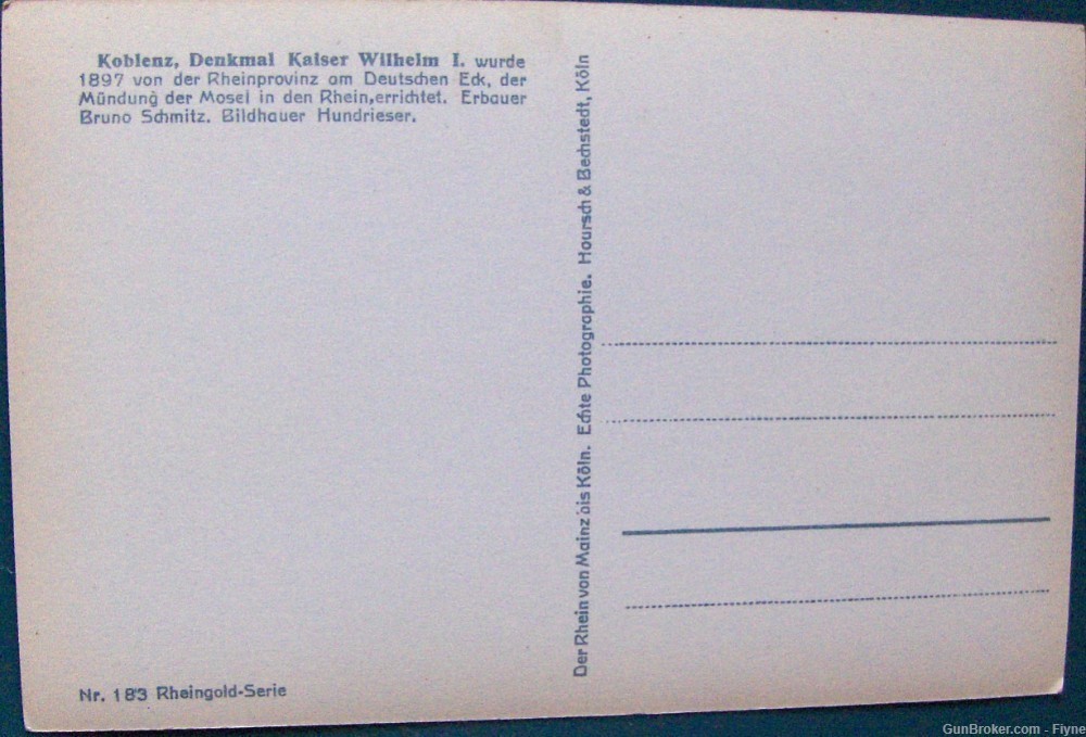 Germany, Coblenz, Statue Monument Denkmal Kaiser Wilhelm I post card-img-1