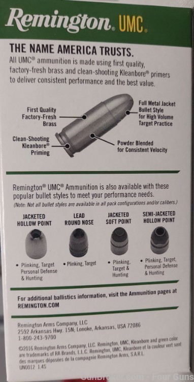 Remington 357 SIG Ammunition 125gr FMJ 50rd Box  -img-1