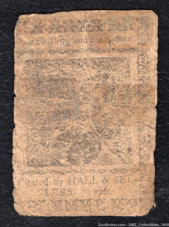 US Revolutionary War Era 1776 Pennsylvania Colonial Currency Money -img-1