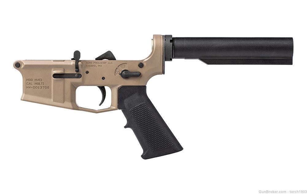Aero Precision M4E1 Carbine Complete Lower Receiver A2 Grip No Stock FDE-img-1