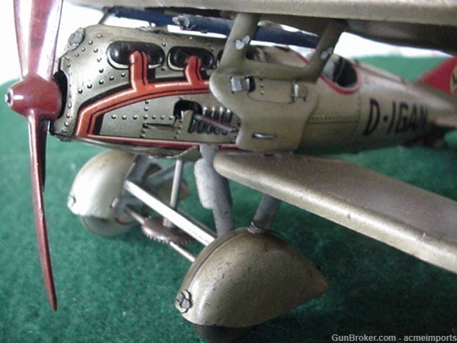 Tippcp D-IGAN Wind Up WW2 Airplane Original w Key Hauser Elastolin Lineol-img-5